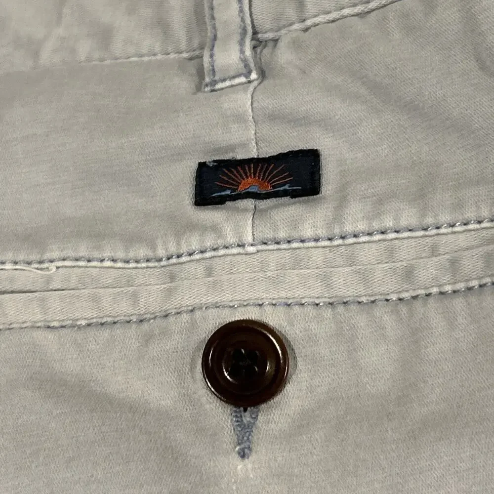 Faherty Shorts Mens 32x9 Cotton Casual Formal Light Wash Chino